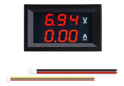 Voltímetro Amperímetro Digital Led Dc 100v 10a Shunt Interno 0