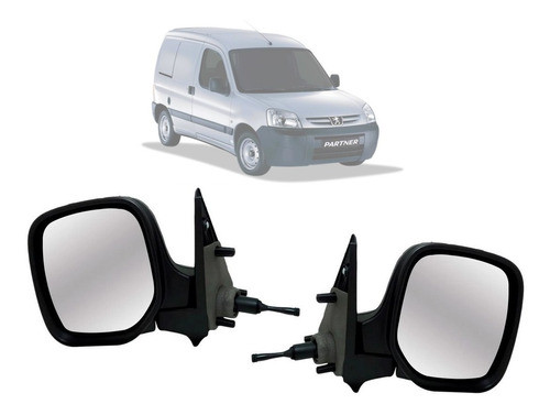 Kit Retrovisor Controle Manual Partner 99 Até 10 Par 0
