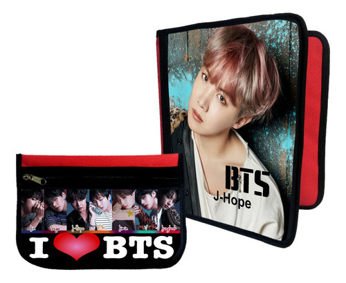 Combo Carpeta + Cartuchera Bts J- Hope K-pop #350 0