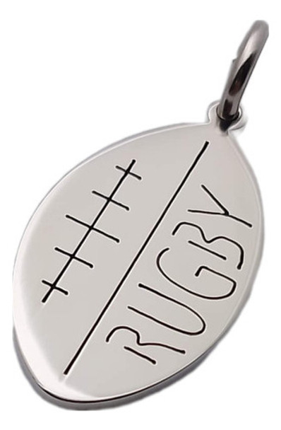 Collar Pelota De Rugby Acero Quirúrgico Joyas Mónaco 0