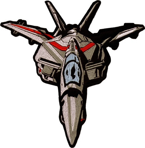Parche Bordado Robotech Valkyrie Vf-1j Grande Macross Hunter 0