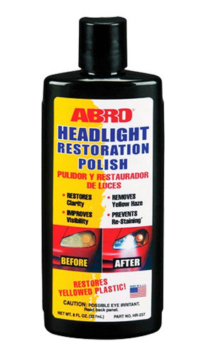 Pulidor Para Plásticos De Faros Delanteros 237ml Abro 0