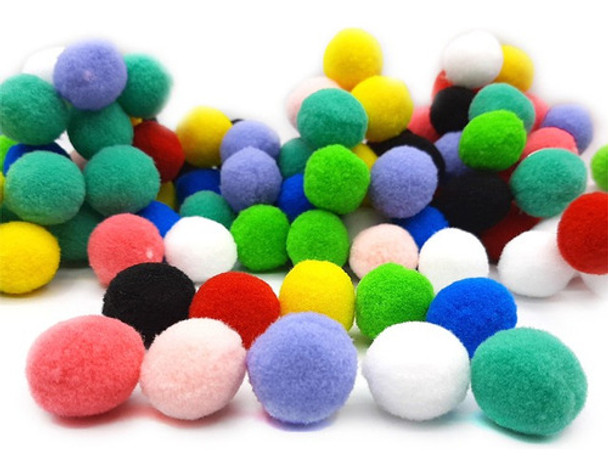 Pompones De Fieltro Multicolor 2,5 Cm X 50 Unidades 0