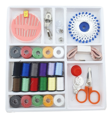 Kit 46 Costura Tesoura Linha Bobina Agulha Fita Métrica 0
