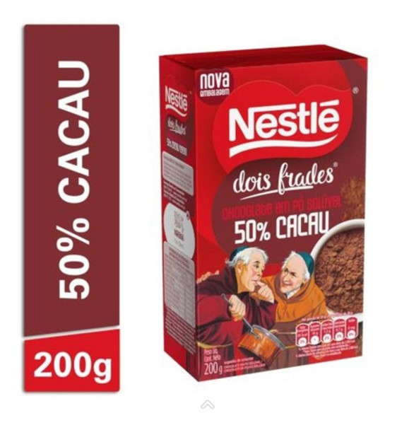 Chocolate Em Pó 50% Cacau Dois Frades Nestle 200gr 0 Chocolate Em Pó 50% Cacau Dois Frades Nestle 200gr 0