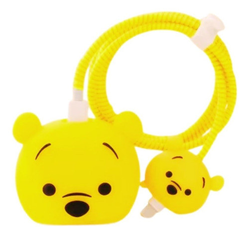 Capa Protetora De Carregador Cabo De Silicone Ursinho Pooh 0
