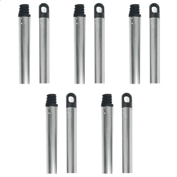 Kit 5 Cabo De Vassoura Aluminio 1,20 Metros Rosca Universal 0