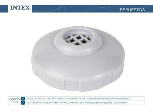 Intex Repuesto Boquilla Plastica 32mm Gris Entrada 11071 0