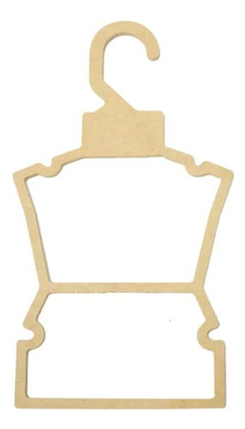 Pack X 10 Perchas 27x15 Ropa Bebote Mdf Jugar 0