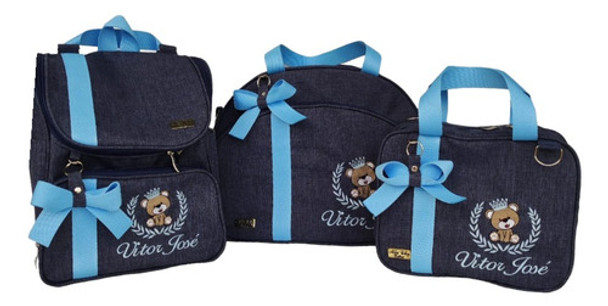 Kit Bolsas Maternidade 3 Peças Personalizadas Bolsas Bebe 0
