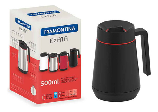 Jarra Térmica Acero Inox. 0.30l Exata Negra Tramontina 0