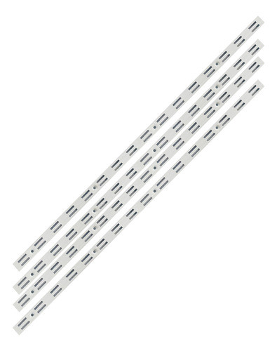 Kit 6 Trilho Cremalheira Duplo 1 Metro Prateleira Cantoneira 0