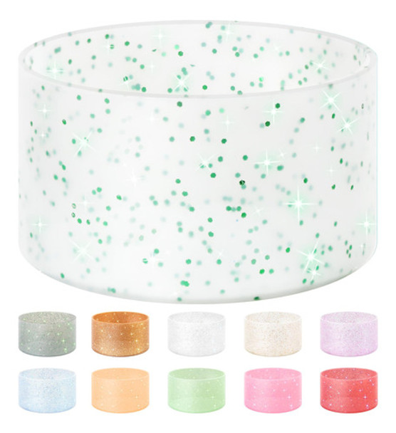 Funda Para Vaso Termico Stanley Silicona Transp  Sequin Gree 0