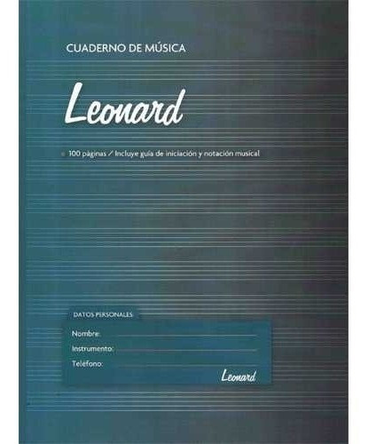 Cuaderno Pentagramado Leonard 50 Hojas Espiralado 0