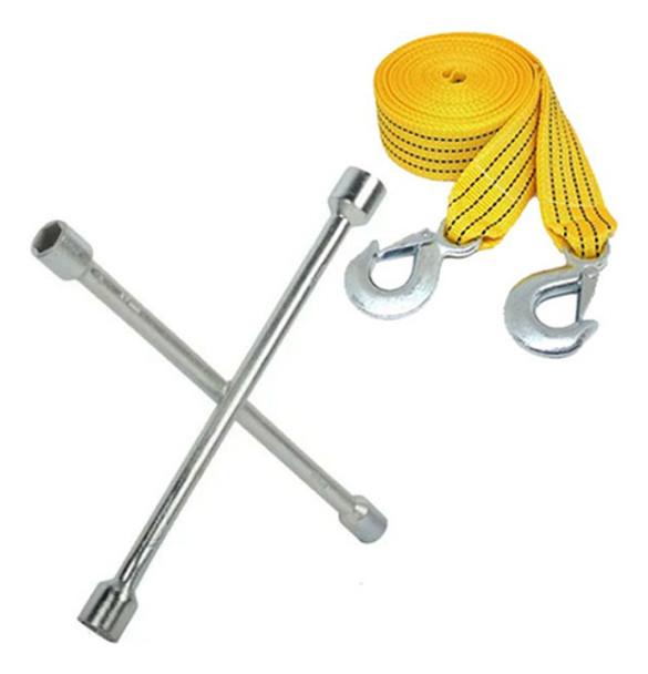Llave Cruz Reforzada 17 19 21 23 Mm Universal Auto + Cinta 0