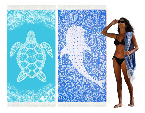 Toallas Turcas Playa Secado Rápido Absorbentes Pack X 2 0