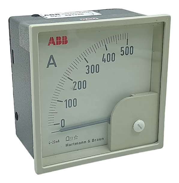 Amperímetro Analógico Abb 96x96 0-500a 4-20ma 0