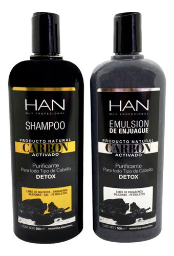 Combo Shampoo +. Acp Han Carbon Purificante Detox 500ml 0