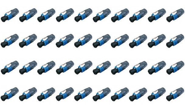 Pack 40 Fichas Speakon Cable 4 Contactos Cablelab Clc-s4mc 0