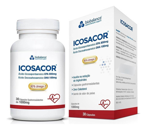 Icosacor 1000mg Com 30 Cápsulas 0