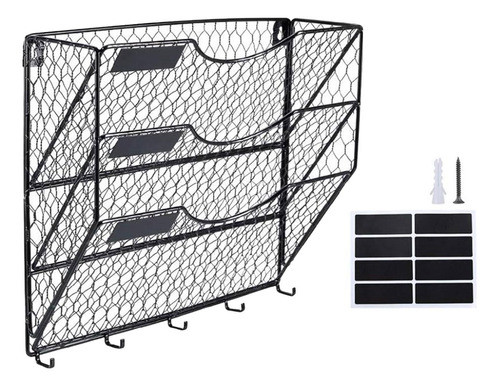 Suporte De Arquivo De Parede De 3 Camadas, Rack De Papel, 0
