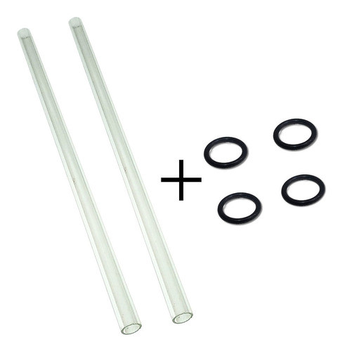 2 Visores De Nível Para Cafeteiras 15cm + 4 Anéis De Vedação 0