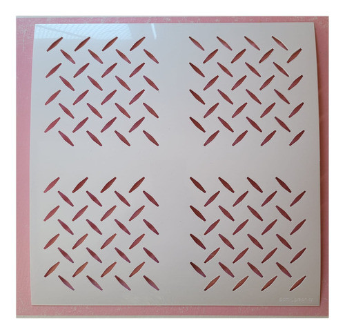 Stencil 30x30 Cms Simil Chapa Estilo Industrial Semillado 0