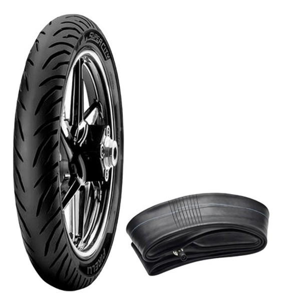 Cubierta Pirelli 90/90-18 Super City +camara .-------------- 0
