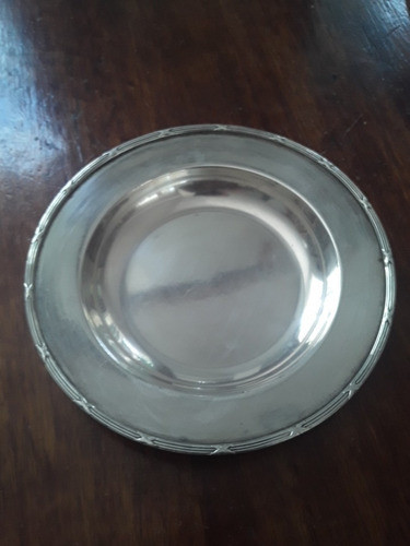 Plato O Pequeña Bandeja De   Plata Chrisrofle Antigua 0