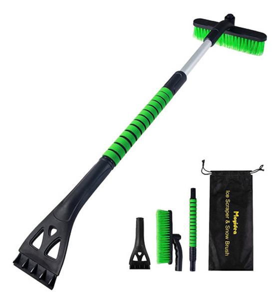 Cepillo Quita Nieve Y Rascador Para Auto Extraible Verde 0
