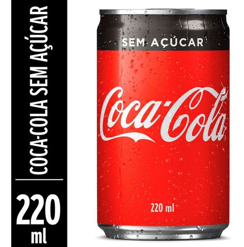 Kit 8 Refrigerante Coca-cola Sem Açúcar Lata 220ml 0