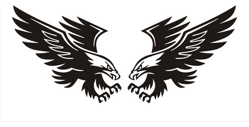 2 Calcomanías Ploteo Tuning Aguilas 14 Cm. 0