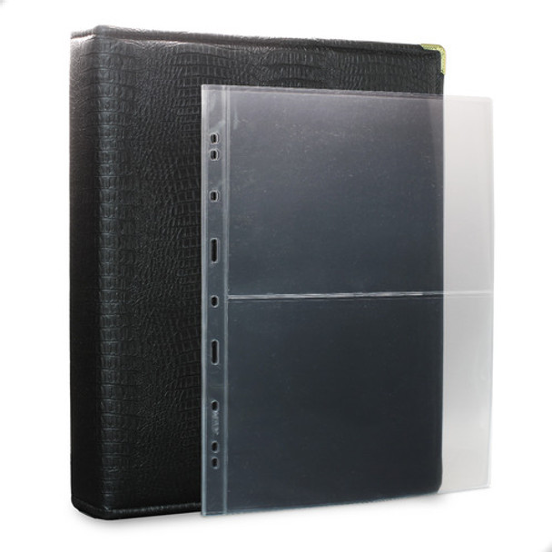 Fichário 40 Folhas P/ Cédulas 2 Espaços 32x24 Ziper Fosco Gg 0
