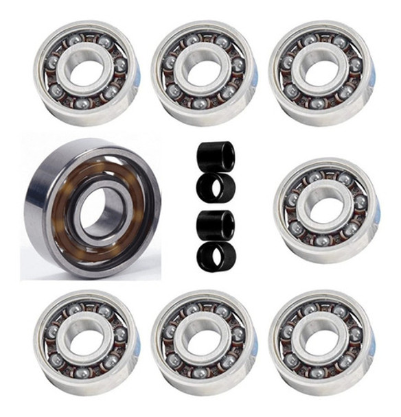 Rolamento Abec 15 Skate Longboard Ou Patins + Espaçadores 0