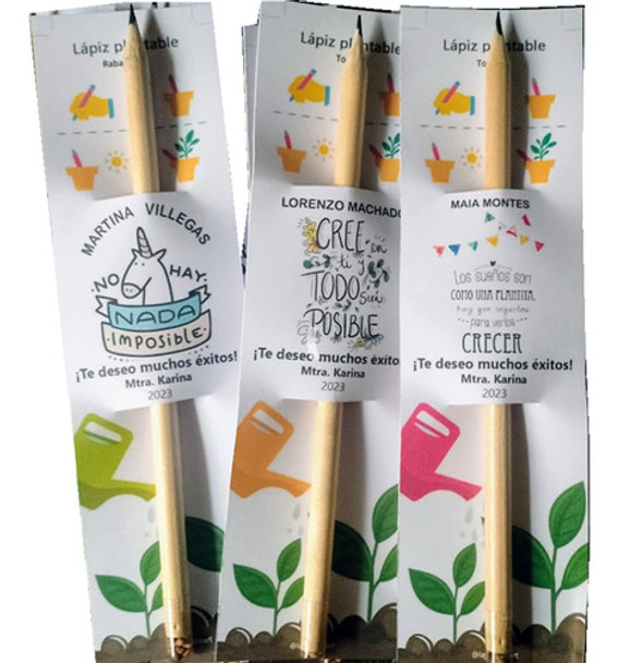 15 Lápices Plantables Personalizados, Souvenirs 0