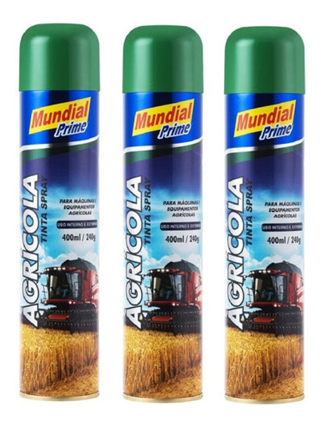 3 Tinta Agrícola Verde John Deere Mundial - 400ml 0