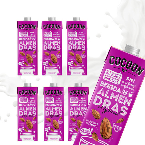Bebida Leche Almendras Cocoon Sin Tacc Original 1lt Pack X6 0