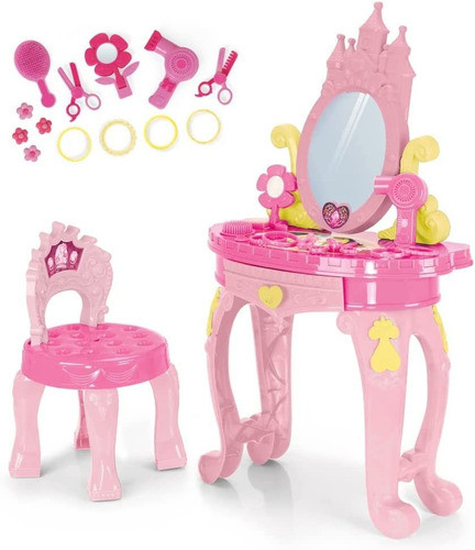 Brinquedo Penteadeira Princesas Com Acessórios Xplast 3117 0