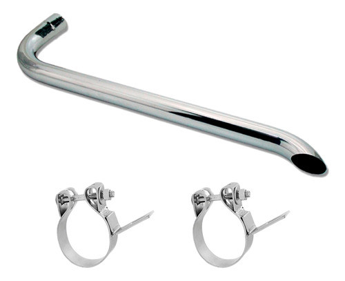 Ponteira Escap Cromada Longa 3 Pol - 1,2 Mt C/ Abraçadeira 0