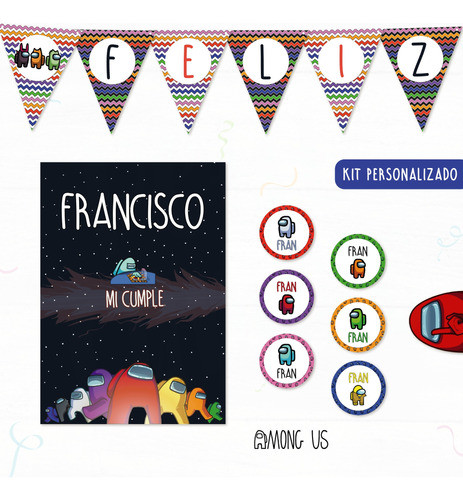 Kit Imprimible Among Us Personalizado (sin Candy Bar) 0