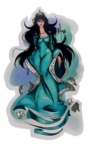 5 Adesivos Orixá Iemanjá Umbanda Azul 0