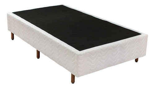 Cama Box Solteiro Bordado Branco (88x25)polar 0