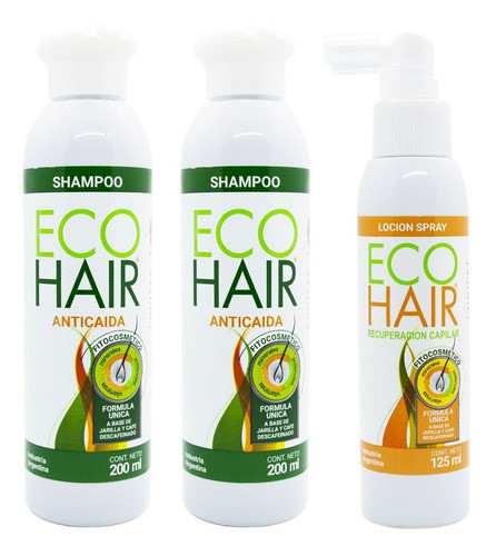 Eco Hair Kit 2 Shampoo + 1 Loción Tratamiento Anticaída 6c 0