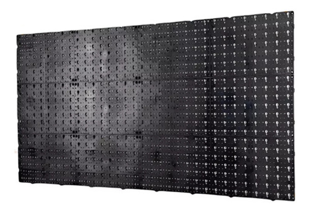 Painel De Ferramentas 208x104 Plástico Com 168 Ganchos Preto 0