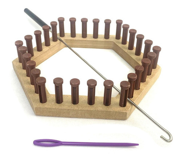 Tear Sextavado Hexagonal Pinos Diagonal 15cm Brinde Agulha 0