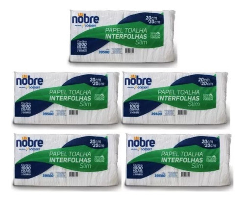 5000 Folha Papel Interfolha 100% Celulose Branco 20x20 Nobre 0