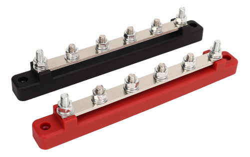 Barra De Barramento De Bateria De 2 Peças Preta Vermelha Dc1 0