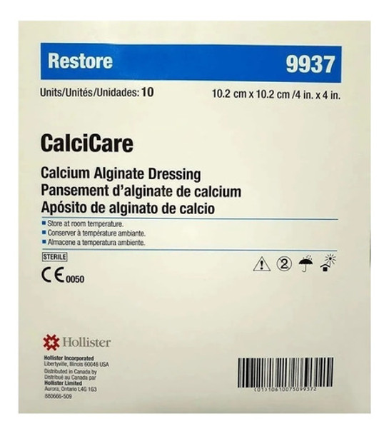 Aposito De Alginato De Calcio Hollister 9937 10x10cm X 10 Un 0
