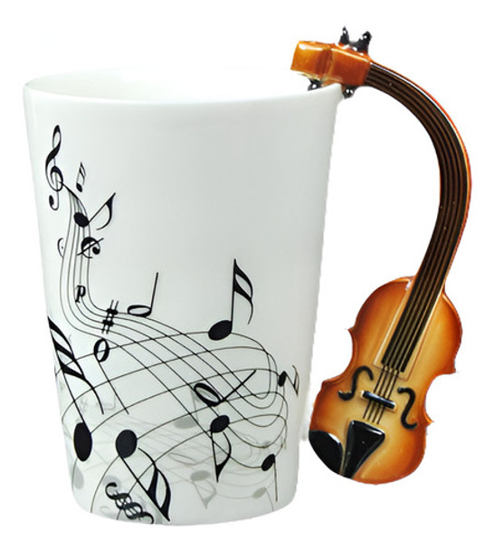 Estados Unidos Stock 220ml Cerámica Música Café Té Taza Lech 0