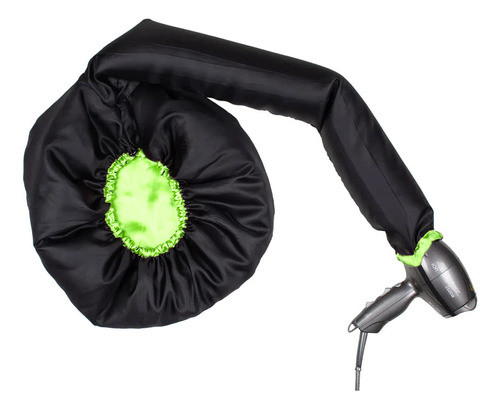 Touca Difusora Cetim Preto Com Verde Limão 0